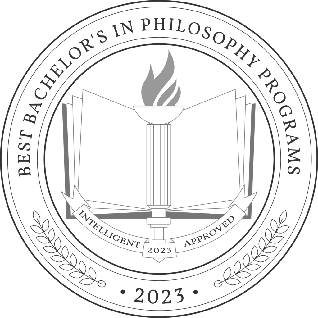 badge for best bachelor's in philosophy  programs 2023 from intelligent.com