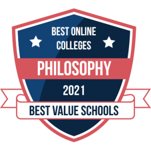 badge for best online philosophy degree programs from Best Value Schools.