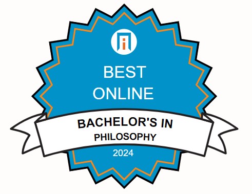 badge for best online bachelor's in philosophy 2024 from academicinfluence.com