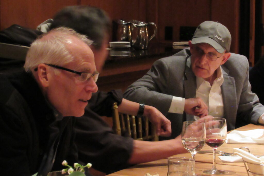Gary Rosenkrantz and Randy Clarke at event dinner