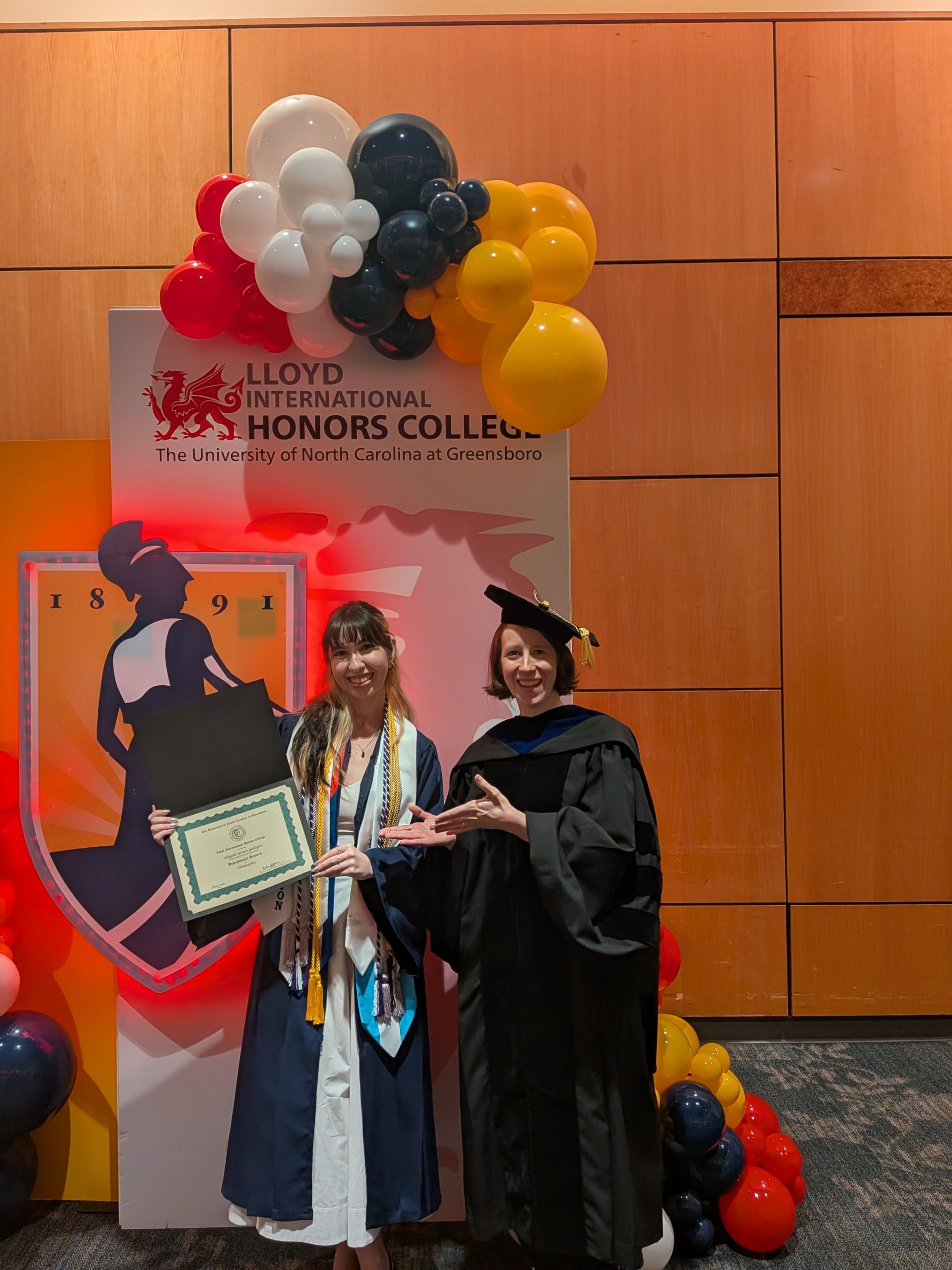 Congratulations to our Major Abi Gallegos on completing her undergraduate degree with Disciplinary Honors in Philosophy. What a great accomplishment!