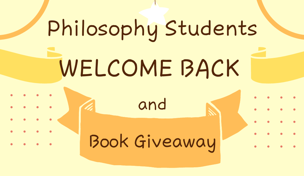 welcome back and book giveaway event banner